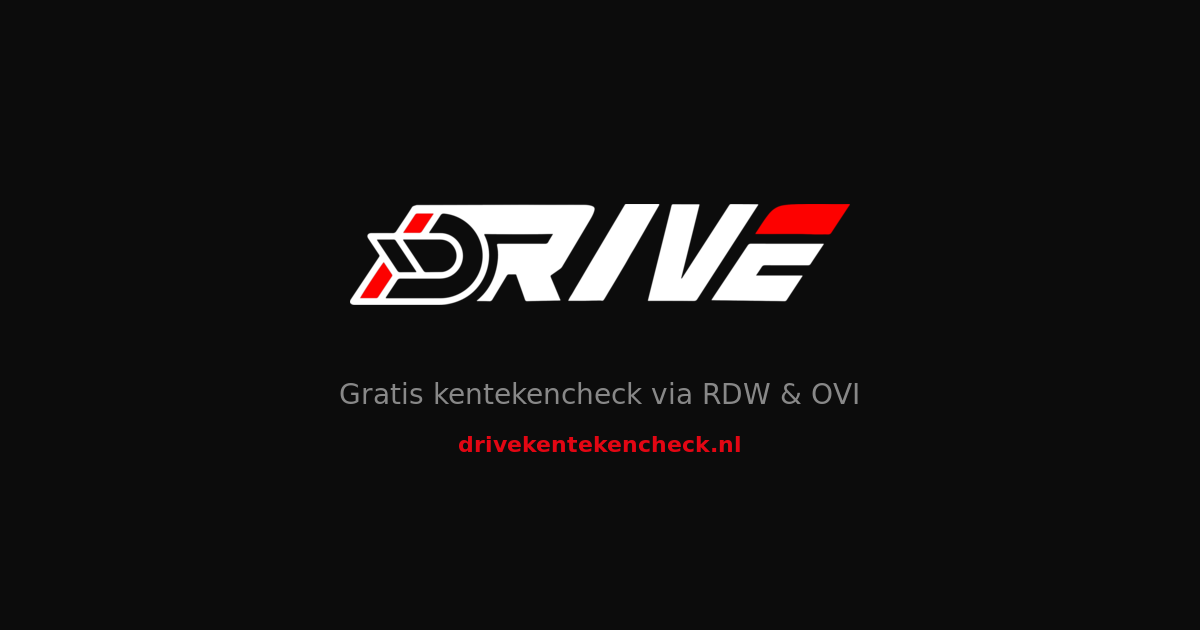 Gratis RDW Kentekencheck — APK, Koopscore & Marktwaarde | Drive